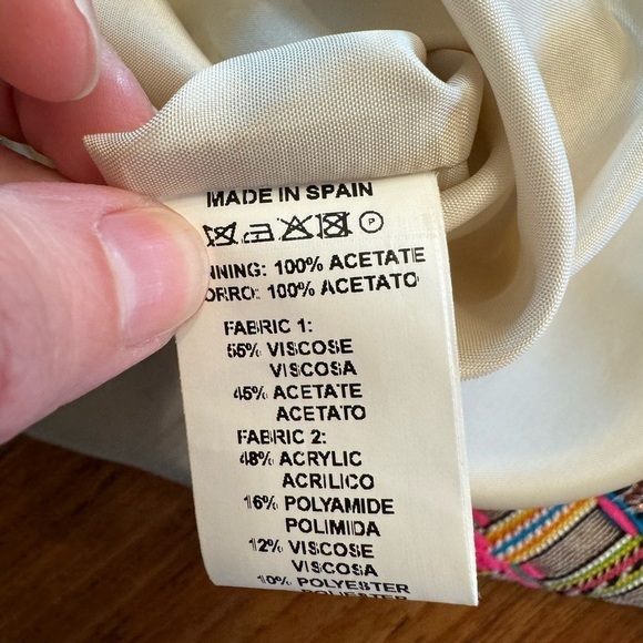 Vilagallo Gold Sheen Acetate Lined Embroidered Hem Dress / EUR 42 / large - Picture 11 of 12